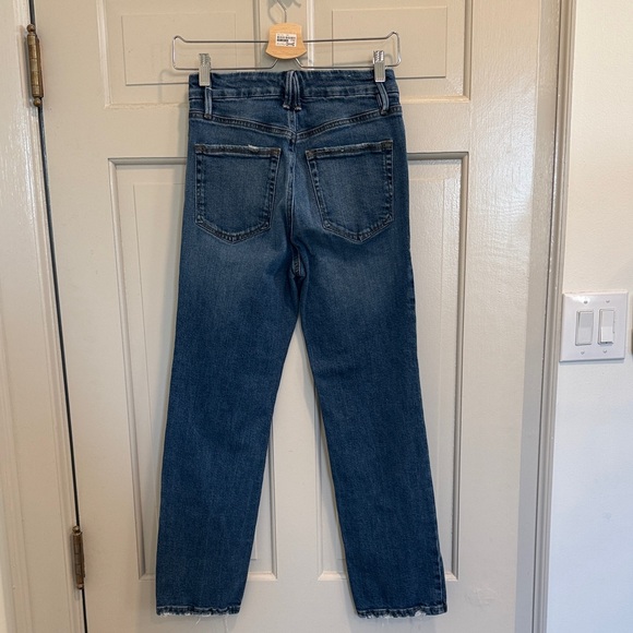 Good American Straight Leg Blue Jeans in Light Indigo Size 4/27 - Picture 2 of 9